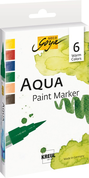 KREUL Aqua Paint Marker SOLO Goya, Warm Colors 6er-Set von KREUL