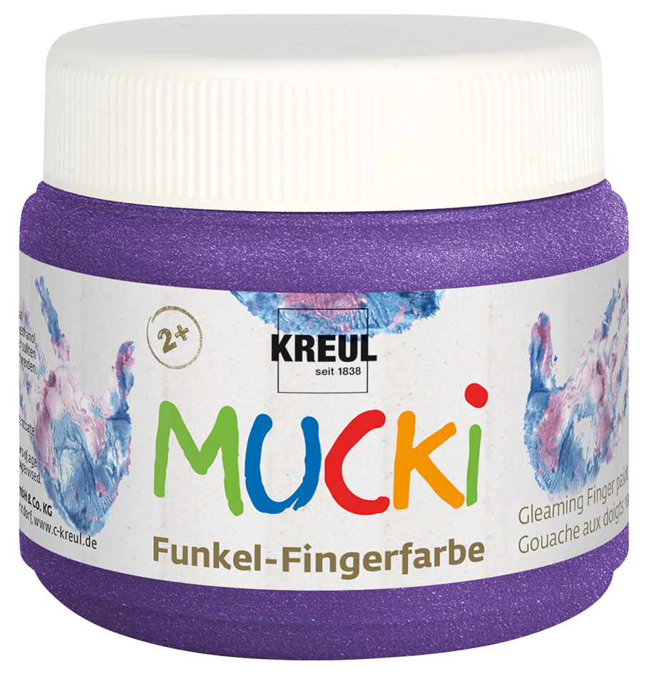 KREUL Funkel-Fingerfarbe , MUCKI, , feenstaub-rosa, 150 ml von KREUL