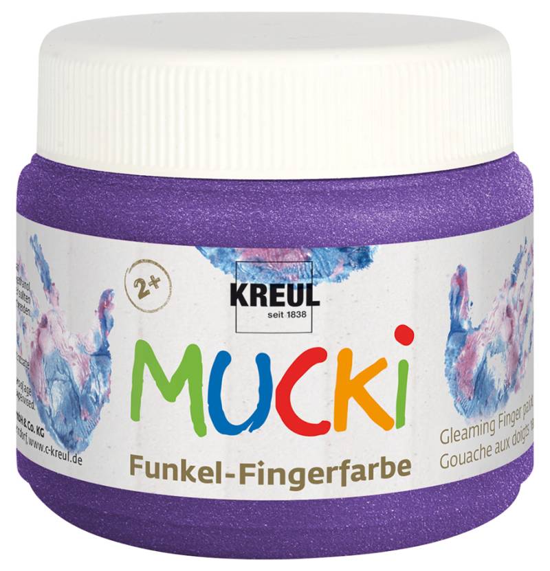 KREUL Funkel-Fingerfarbe , MUCKI, , feenstaub-rosa, 150 ml von KREUL