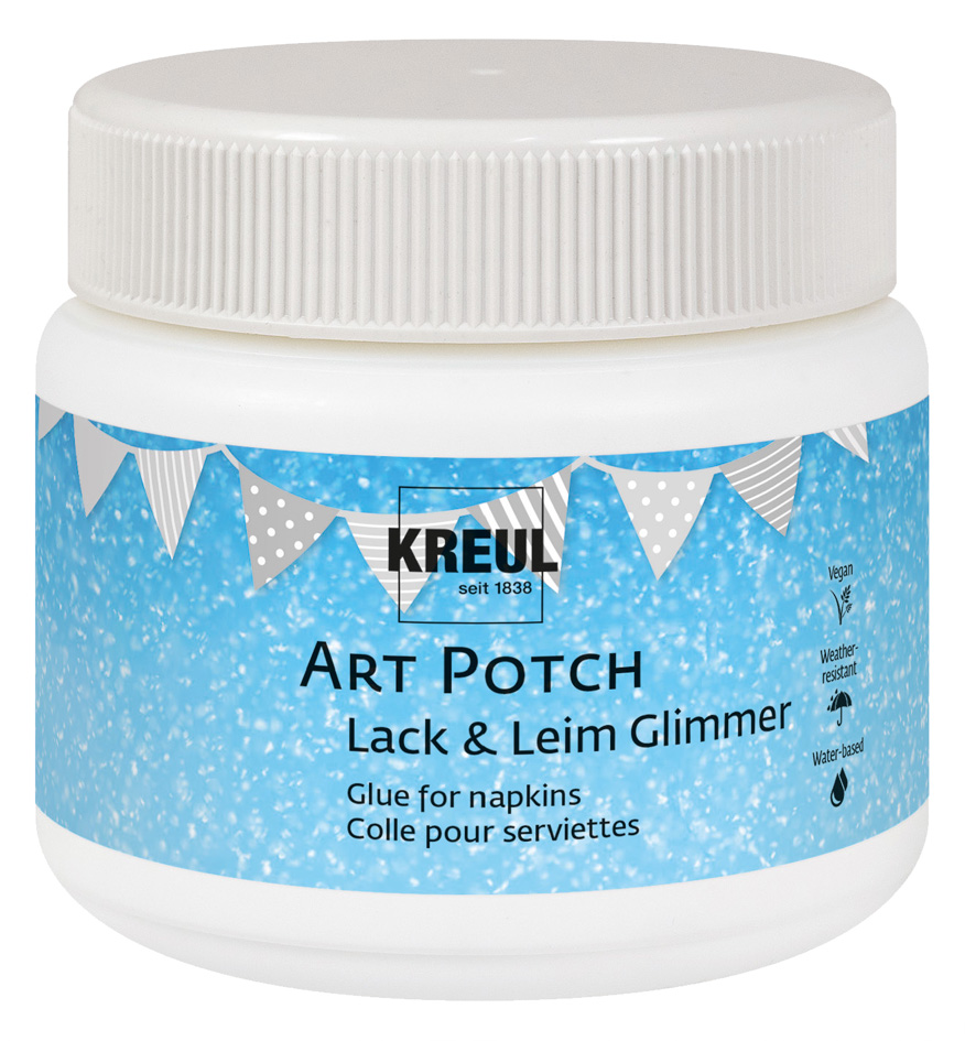 KREUL Servietten-Lack & Leim ART POTCH, glimmer, 150 ml von KREUL