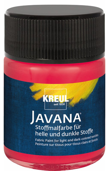 KREUL Textilfarbe JAVANA, weiß, im Glas, 50 ml von KREUL