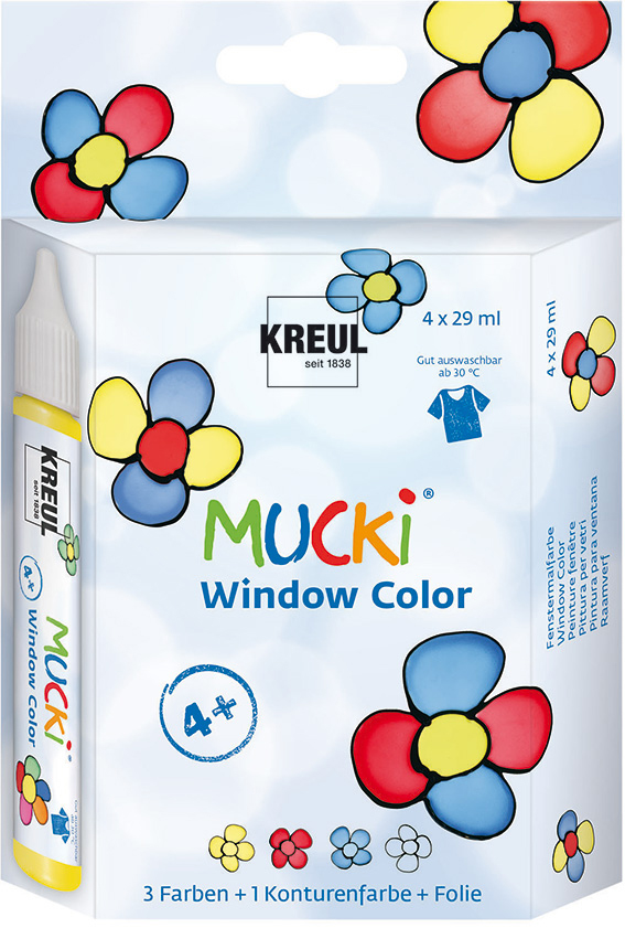 KREUL Window Color Pen , MUCKI, , 4er-Set von KREUL