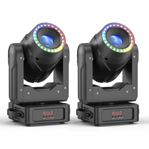 150W Moving Head Bühnenlicht, RGBW LED Gobo Licht dmx512 Spot Zoom Partylicht mit 13°-15° Fokuseffekt 7 Muster 7 Farben 3 Prisma für Bühne Disco DJ Bar Party Weihnachten 2PCS 150W Moving Head Bühnenlicht, RGBW LED Gobo Licht dmx512 Spot Zoom Partylicht mit 13°-15° Fokuseffekt 7 Muster 7 Farben 3 Prisma für Bühne Disco DJ Bar Party Weihnachten 2PCS von KRIDERISH