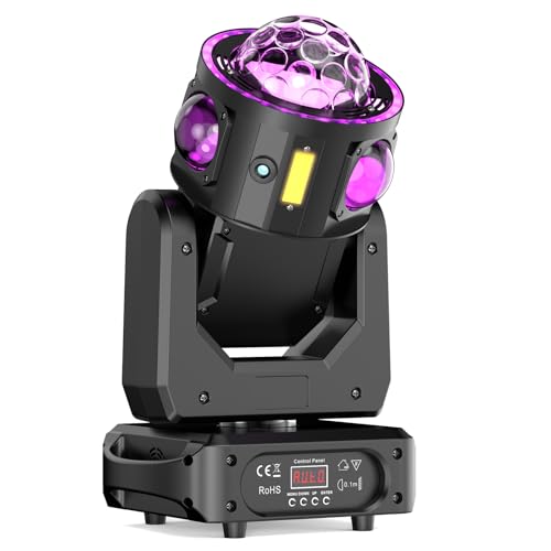 Moving Head LED 150W, RGBW Beam Party Licht Discokugel Stroboskop Lichteffekte für Disco Party Club Weihnachten Bühnenlicht von KRIDERISH