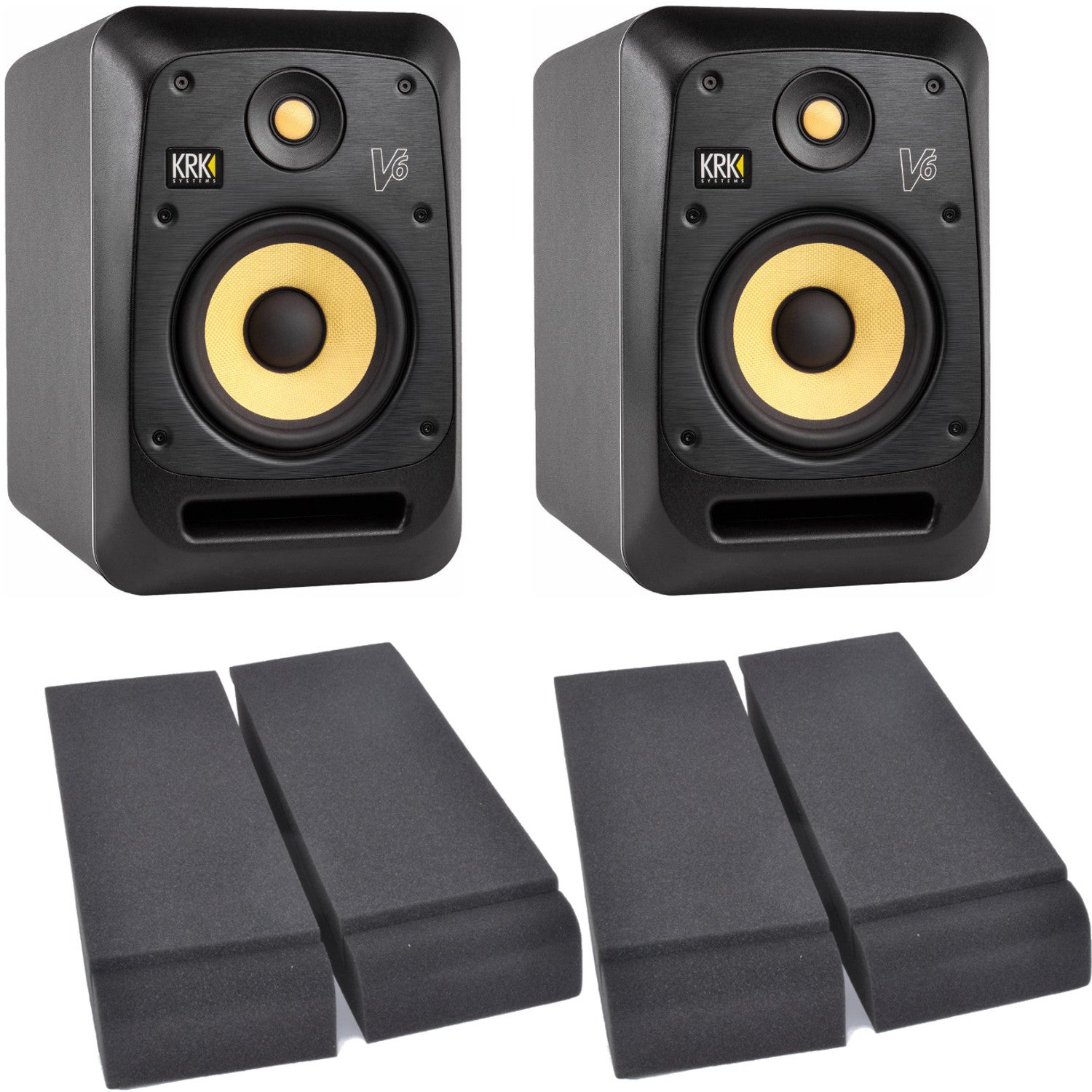 KRK V6 S4 2-Wege Studiomonitor (1 Paar) mit Monpads von KRK