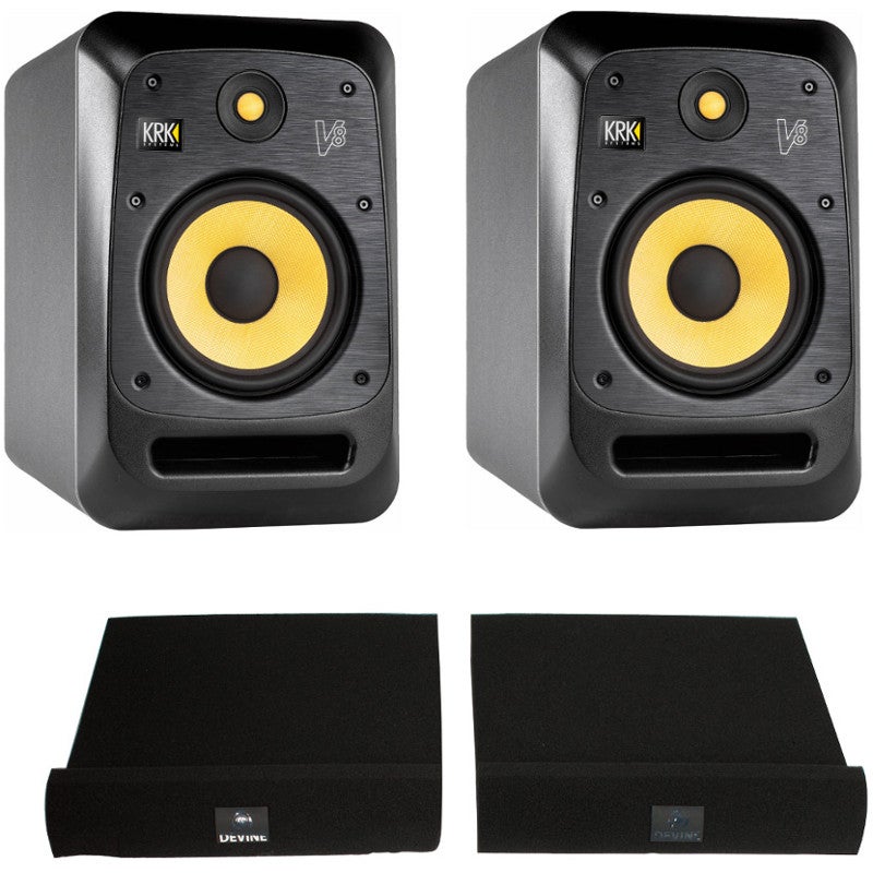 KRK V8 S4 2-Wege Studiomonitor (1 Paar) mit Monpads von KRK