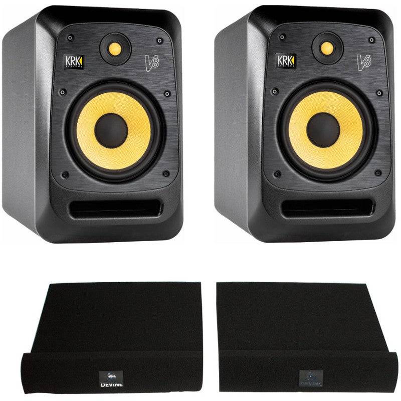 KRK V8 S4 2-Wege Studiomonitor (1 Paar) mit Monpads von KRK
