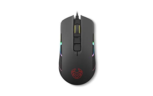 KROM Gaming KOLT -NXKROMKLT- Gaming Maus RGB, Optischer Sensor AVAGO, Beidhändig, 5 einstellbare DPI-Stufen, Schwarz von KROM