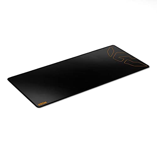 KROM Gaming Mauspad KNOUT XL -NXKROMKNTXL- Mauspad 900x350x3mm für Computermaus, glatte und weiche Oberfläche, Gummifuß, schwarz von KROM