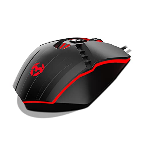 KROM KALAX Gaming Mouse -NXKROMKALAX- Optischer Sensor, 4 Stufen bis 3200 DPI, LED-Beleuchtung, 7 Tasten, Windows 7/8.1/10, schwarz von KROM