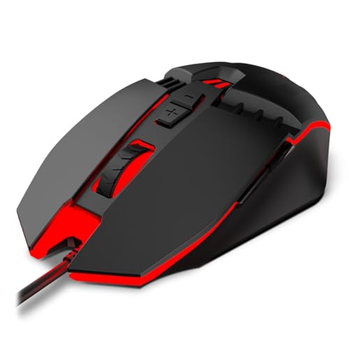 KROM KALAX Gaming Mouse -NXKROMKALAX- Optischer Sensor, 4 Stufen bis 3200 DPI, LED-Beleuchtung, 7 Tasten, Windows 7/8.1/10, schwarz von KROM