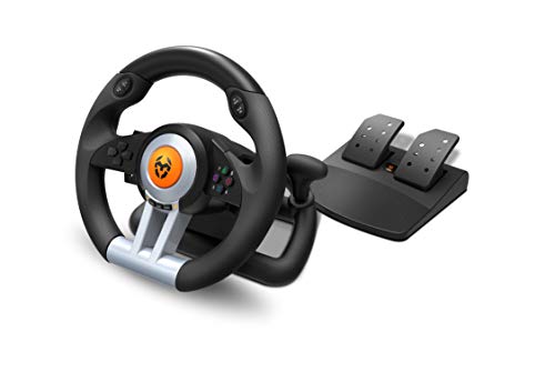 KROM Lenkrad Pedale für Gaming K-WHEEL -NXKROMKWHL- Multiplattform, Schalt- und Lenkradpaddles, Vibrationseffekt, kompatibel zu PC, PS3, PS4 und XBOX, Schwarz von KROM