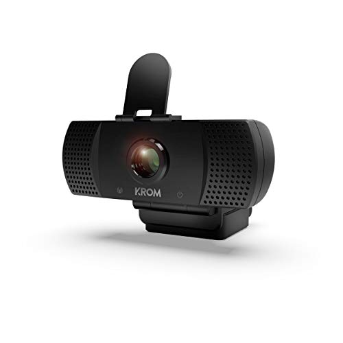 KROM Webcam KAM -NXKROMKAM- Webkamera entwickelt für Gaming, 1080p, 30fps, integriertes mikrofon, stativ im lieferumfang, USB, Schwarz von KROM