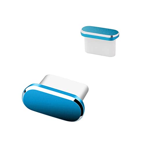 2xDPC-Blau Staubschutz Kappe Stöpsel USB-C Schutz kompatibel für Galax. A3 A5 A7 S8 S9 S10 S30 Huaw. P10 P20 P20 Pro P30 (2xBlau) von KRS