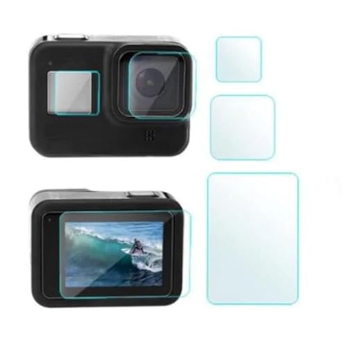 GLA-9 Displayschutz Schutzglas kompatibel für GoPro 9 und Hero 9 Linsenschutz Glas von KRS