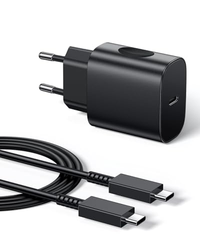 25W USB C Ladegerät Schnellladekabel für Samsung Galaxy S24 Ultra/S23 Ultra/S22/S21/S20/S9/S8/S7 Ultra/A55/A54/A53/A52/A51/A50/A34/A33/Z Fold 5/Tab/S9/S8, Schnellladegerät mit 2M Ladekabel Samsung 25W USB C Ladegerät Schnellladekabel für Samsung Galaxy S24 Ultra/S23 Ultra/S22/S21/S20/S9/S8/S7 Ultra/A55/A54/A53/A52/A51/A50/A34/A33/Z Fold 5/Tab/S9/S8, Schnellladegerät mit 2M Ladekabel Samsung von KRSEUB