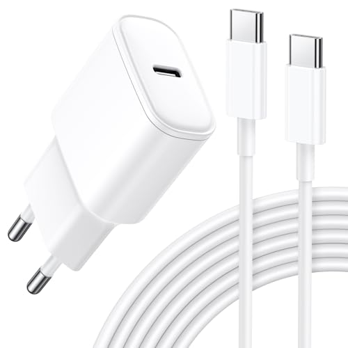 USB C ladegerät für iPhone 16/16 e/16 Plus/15/15 Pro/15 Pro Max/15 Plus, 20W Schnellladegerät mit 2M Ladekabel Kabel Schnellladekabel für iPad Pro, USB C Netzteil Stecker Adapter KRSEUB USB C ladegerät für iPhone 16/16 e/16 Plus/15/15 Pro/15 Pro Max/15 Plus, 20W Schnellladegerät mit 2M Ladekabel Kabel Schnellladekabel für iPad Pro, USB C Netzteil Stecker Adapter KRSEUB von KRSEUB