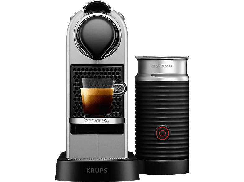 KRUPS XN761B Nespresso New CitiZ & Milk Kapselmaschine Silber/Schwarz von KRUPS