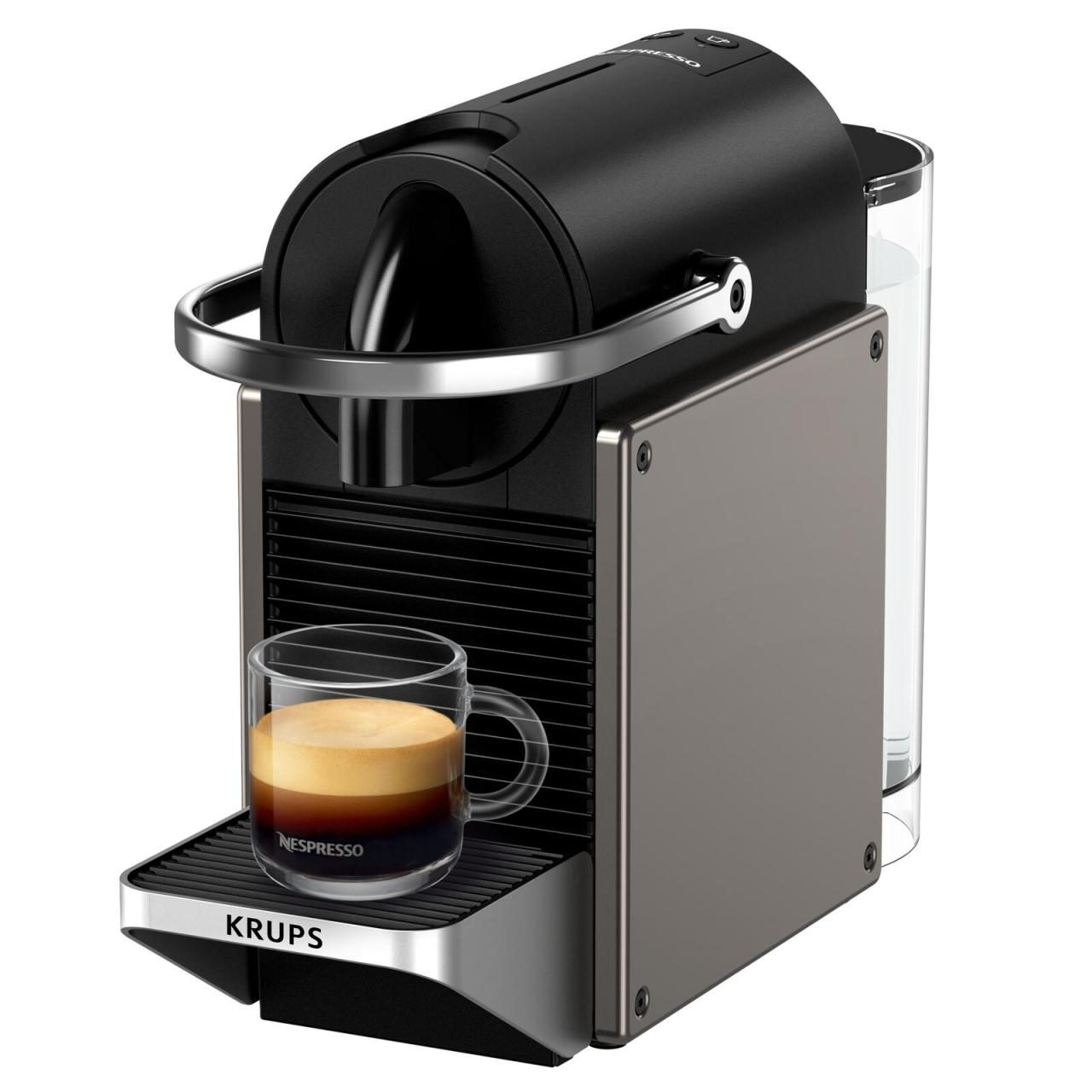 Krups Pixie XN306T10 Halbautomatisch Pad-Kaffeemaschine - Schwarz/Titan Krups Pixie XN306T10 Halbautomatisch Pad-Kaffeemaschine - Schwarz/Titan von KRUPS