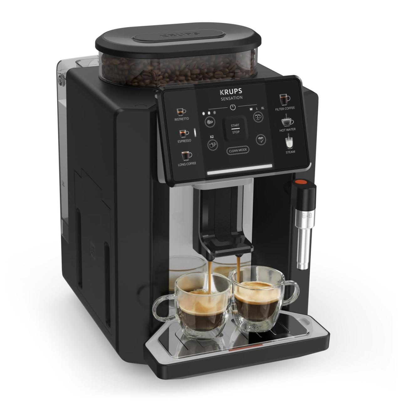 Krups Sensation EA910A Vollautomatisch Espressomaschine - Schwarz, Chrom Krups Sensation EA910A Vollautomatisch Espressomaschine - Schwarz, Chrom von KRUPS