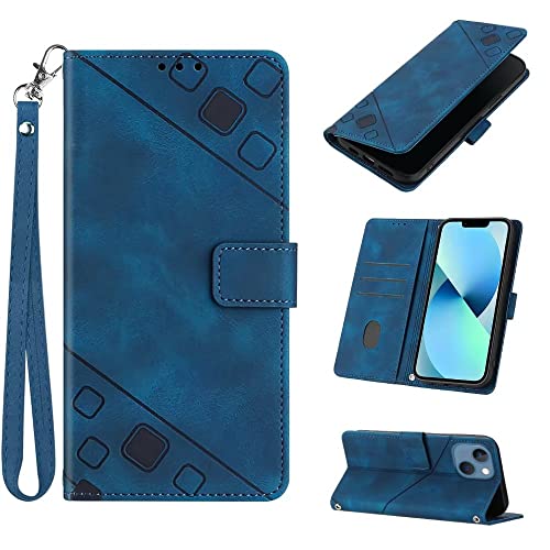 Hülle Case Kompatibel für Motorola Moto G Play 2023 Handyhülle Handytasche [Premium PU Leder] [Kartenfach] [Standfunktion] Hülle RFID Schutzhülle Etui Klapphülle für Motorola Moto G Play 2023, blau von KRjcsfhy