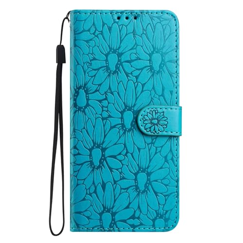 KRjcsfhy Handyhülle für Sony Xperia 5 VI Hülle, Premium PU Leder Daisy Schutzhülle Abdeckung, Magnetverschluss,Tasche Flip Case Brieftasche Etui Book für Sony Xperia 5 VI,hellblau von KRjcsfhy