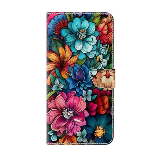 KRjcsfhy Lederhülle Nokia G60 Flip Hülle, Nokia G60 Wallet Case Handyhülle PU Leder Tasche Case Brieftasche mit Schutzhülle Blütenstaub von KRjcsfhy