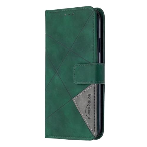 KRjcsfhy für Honor X8C Handyhülle Kompatible für Honor X8C Hülle Wallet Case Cover Leder Tasche Flipcase Schutzhülle Handytasche Ständer Klapphülle Schale Bumper Etui Magnet Deckel Grün von KRjcsfhy