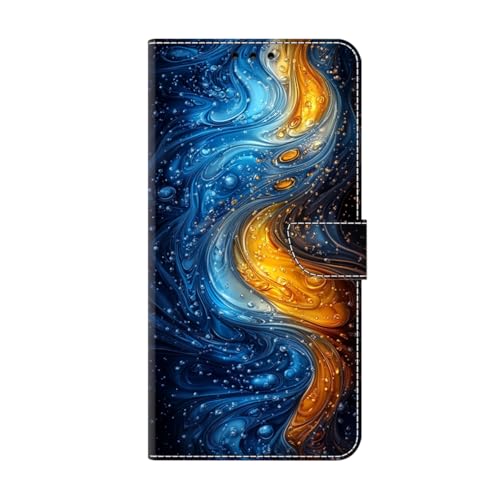 für Motorola Moto G04/E14/G24 Hülle, Handyhülle für Motorola Moto G04/E14/G24 Flip Case PU Lederhülle Schutzhülle Magnetverschluss Ledertasche mit Stander Function Brieftasche Tasche,flüssig von KRjcsfhy