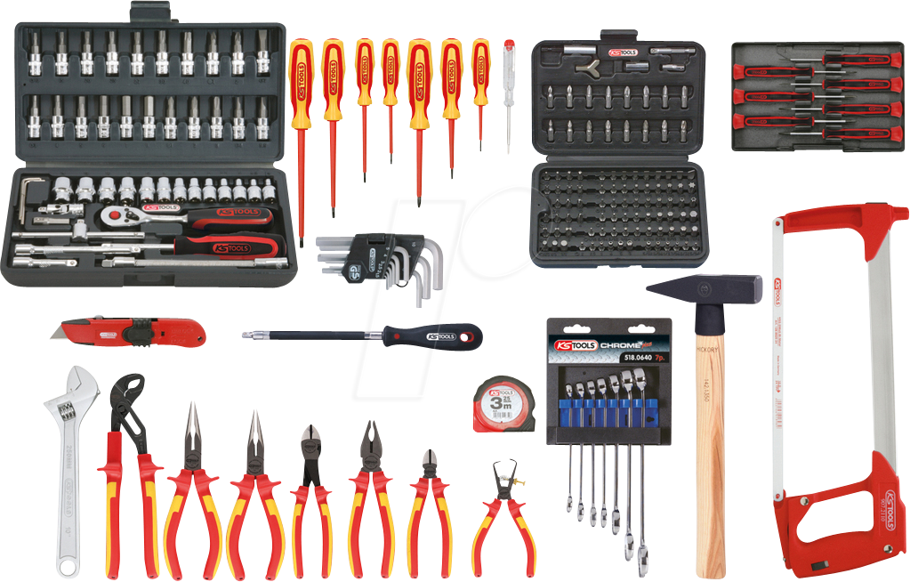 KS 117.0195 - Elektriker-Werkzeugkoffer, 195-teilig von KS TOOLS GMBH