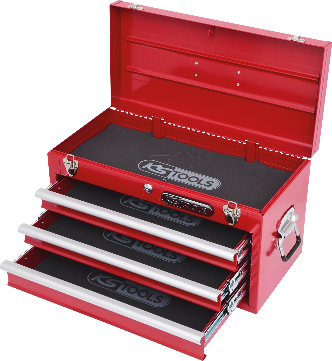 KS 891.0003 - Werkzeugtruhe mit 3 Schubladen-rot, L508xH255xB303mm von KS TOOLS GMBH