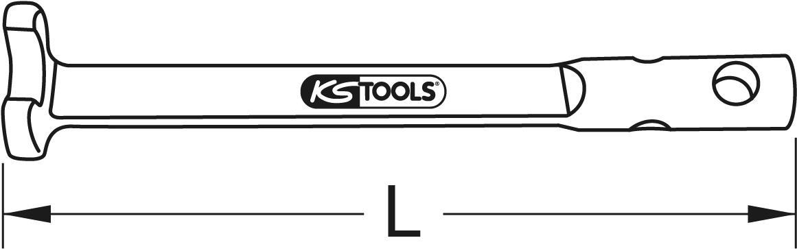 KS TOOLS BRONZEplus Klauenschlüssel ohne Drehstift 29 mm (963.8479) von KS TOOLS