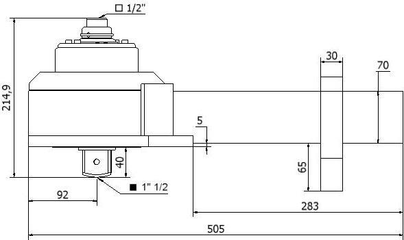 KS TOOLS Drehmoment-Vervielfältiger 1/2&quot, x 1.1/2&quot,, 9500Nm (516.3765) von KS TOOLS