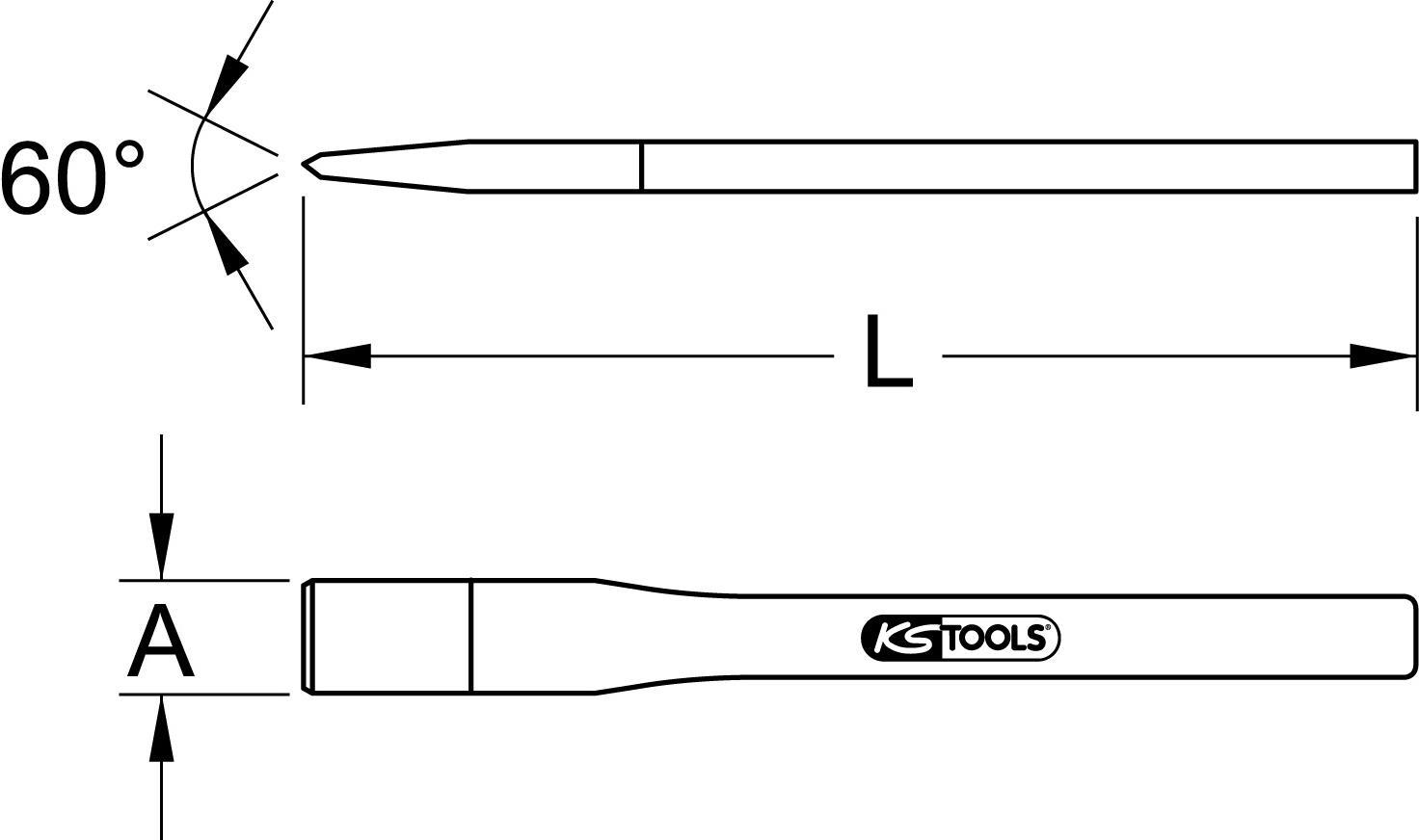 KS TOOLS Werkzeuge-Maschinen GmbH BRONZEplus Maurermeißel, 14x300mm (963.2446) von KS TOOLS