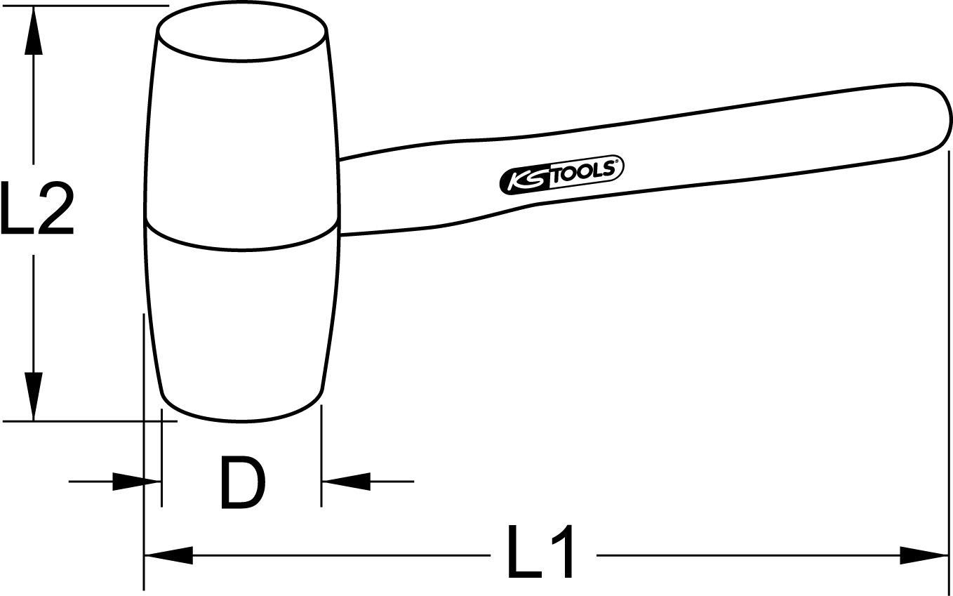 KS TOOLS Werkzeuge-Maschinen GmbH BRONZEplus Schlegel, 900g (963.2180) von KS TOOLS