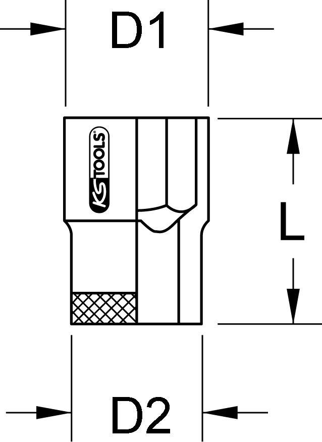 KS TOOLS Werkzeuge-Maschinen GmbH BRONZEplus Stecknuss 1/2 6-kant 30 mm (963.1228) von KS TOOLS