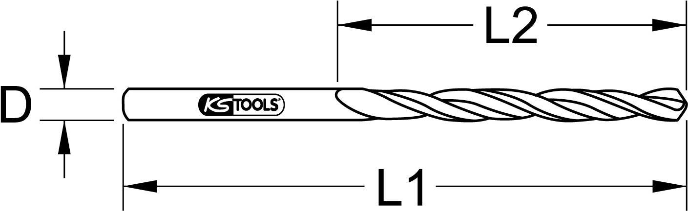 KS TOOLS Werkzeuge-Maschinen GmbH HSS TiN Spiralbohrer, 10mm, 5er Pack (330.4100) von KS TOOLS