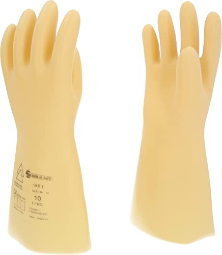 KS Tools 117.0054 Elektriker-Schutzhandschuh mit Schutzisolierung | Größe 10 | Klasse 1 [7500 V] | weiß von KS Tools