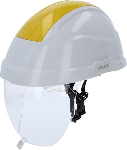 KS Tools 117.0136 Arbeits-Schutzhelm mit Gesichtsschutz | gelb von KS Tools