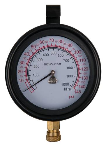 KS Tools 150.2326 Manometer Ø 100,0 mm, 0 - 10 bar mit 1/4  Schnellkupplung von KS Tools