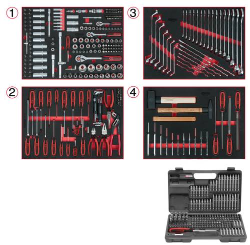 KS Tools 713.0515 Werkzeug-Satz Chrom-Vanadium Stahl 515 Teile von KS Tools