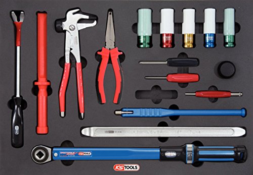 KS Tools 815.1195 Reifendienst-Werkzeug-Satz, 16-tlg. in 1/1 Systemeinlage von KS Tools
