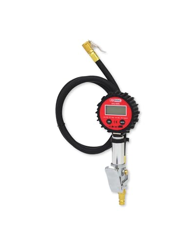 KS Tools 515.1970 Digitaler Druckluft-Reifenfüllmesser,0-14bar rot von KS Tools