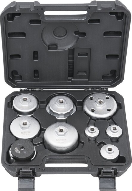 KS TOOLS Öldienstschlüssel-Satz für Ölfilter- und Filtergehäusedeckel 9tlg. - 15 von KS