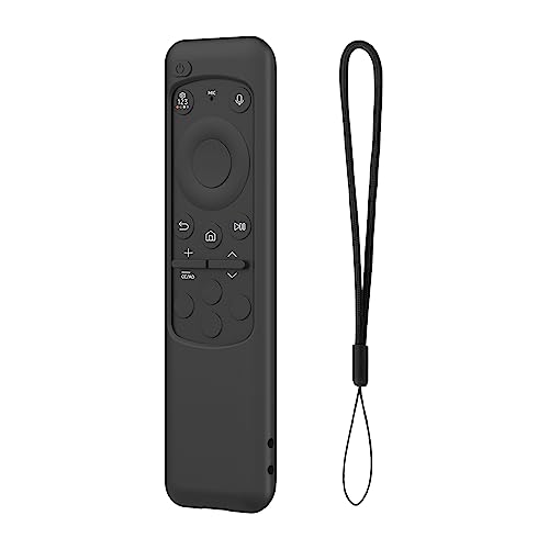 Silikon-Schutzhülle für Samsung Smart-TV-Solarzellen-Fernbedienung, für Samsung-Fernbedienung, Akku-Rückseite, Skin Holder Sleeve mit Umhängeband, Schwarz Silikon-Schutzhülle für Samsung Smart-TV-Solarzellen-Fernbedienung, für Samsung-Fernbedienung, Akku-Rückseite, Skin Holder Sleeve mit Umhängeband, Schwarz von KSIEE