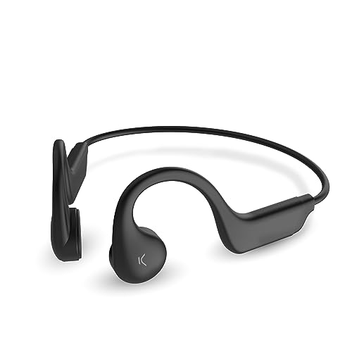 KSIX Astro Kopfhörer für Knochenleitung, kabellos, Bluetooth, Mikrofon für Anrufe, Open-Ear Komfort zum Laufen, Sprachassistenten, wasserdicht, Touch-Steuerung, 7 Stunden Autonomie, USB-C von KSIX smart your tech