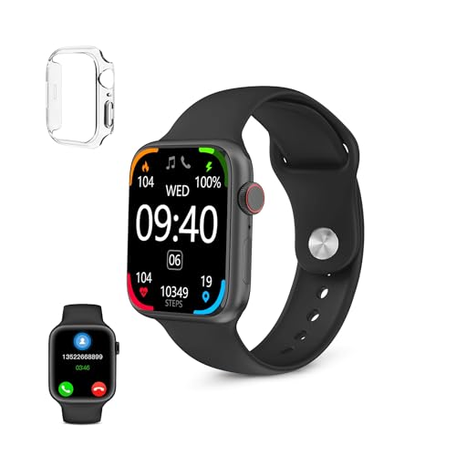 KSIX Urban 4 Mini Smart Watch mit Anrufen und Benachrichtigungen, Smartwatch mit Sportmodi, Aktivitäts-Armband, Gesundheitsmonitor, 1,74-Zoll-Display, Sprachassistent, iOS- und Android-App, Schwarz, von KSIX smart your tech