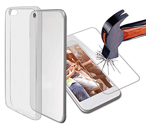 KSIX b0936pack00 – Pack-dünne Schutzhülle transparent und Displayschutzfolie gehärtetes Glas 9 H für Apple iPhone 7 Plus von KSIX smart your tech