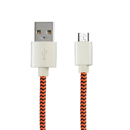 KSIX smart your tech 1 m langes Kabel, USB-Stecker und Micro-USB, Orange von KSIX smart your tech