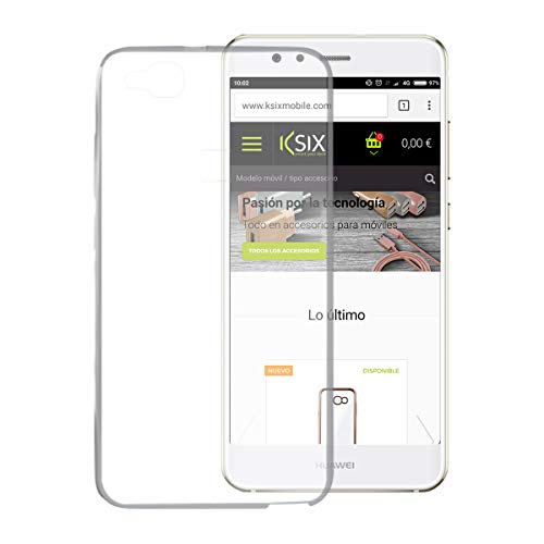 KSIX smart your tech Schutzhülle für Huawei P10 Lite, flexibel, transparent von KSIX smart your tech